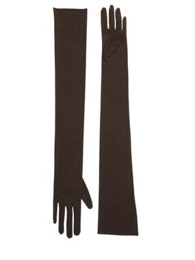 Norma Kamali Brown Elbow Gloves Size XS/Small New